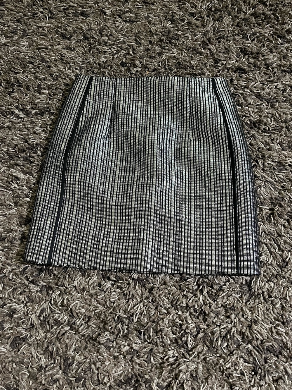 MY26 Mugler High Waist Metallic Skirt